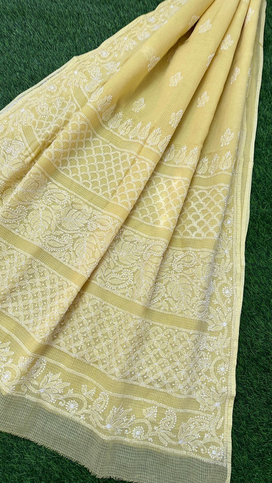 CHIKANKARI KOTA DORIA SAREE 