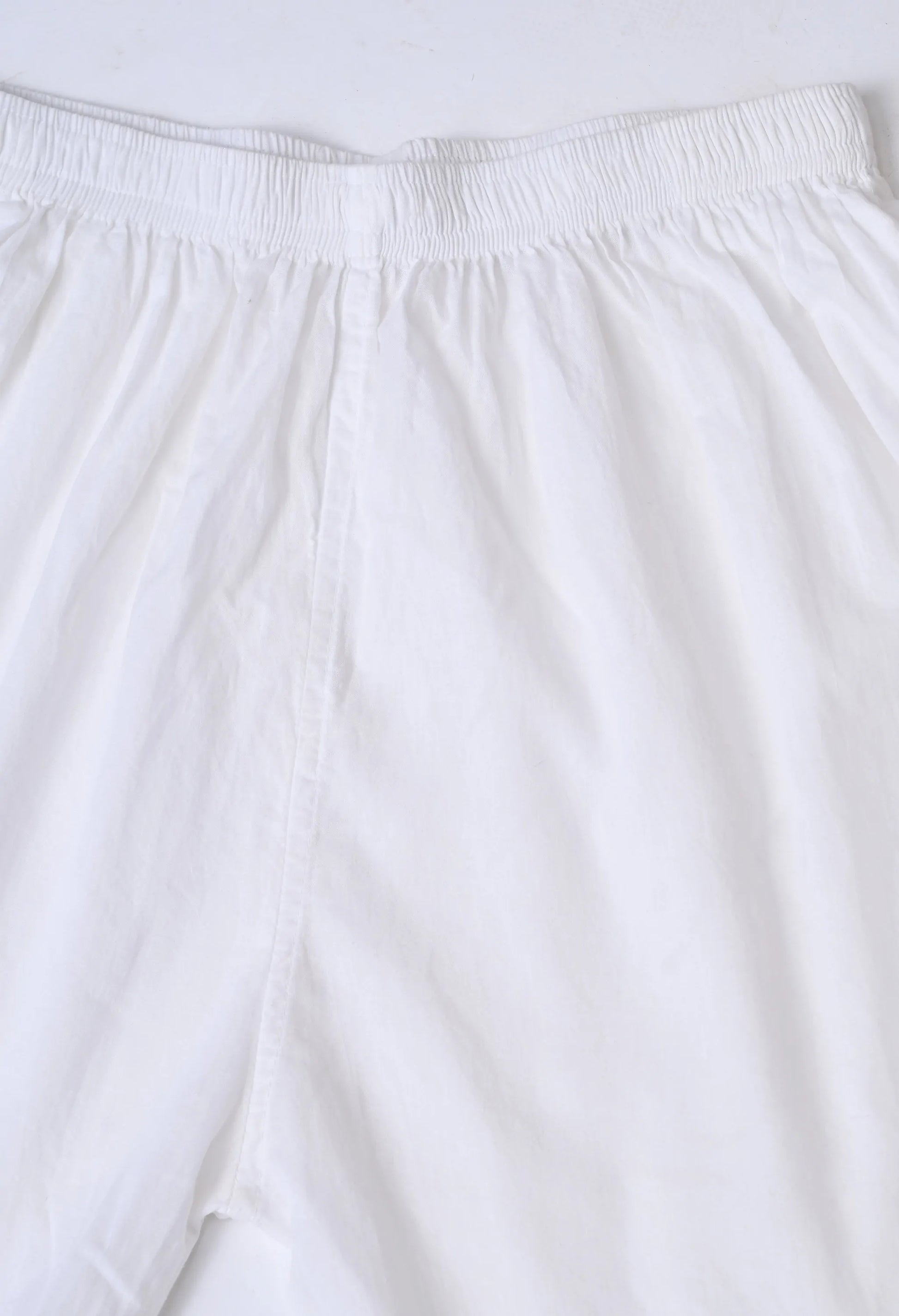 White Chikankari Afghani Pant Top View